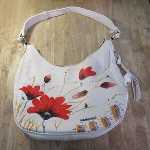 🎨 Artistic White Shoulder Bag – Manocchio Brand